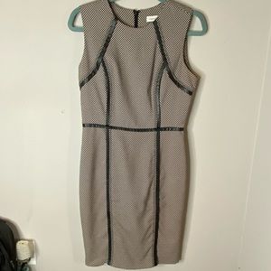 Calvin Klein • Size 4 Black/Cream Checkered Dress